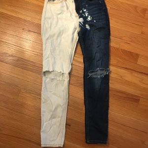 Ripped Half Acid wash hollister jeans